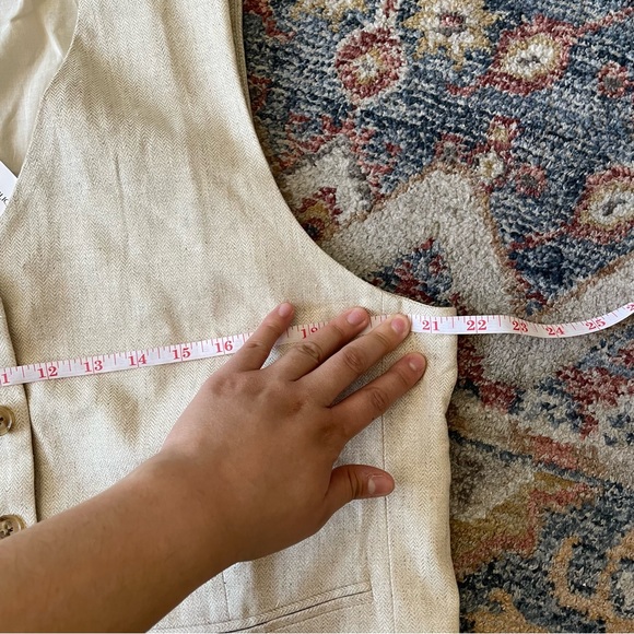 BANANA REPUBLIC FACTORY LINEN BLEND WAISTCOAT VEST - Picture 2 of 6